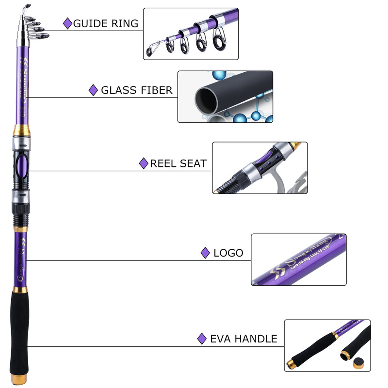 Sougayilang 4 Colors Telescopi - Fishing Rod Surf review and price